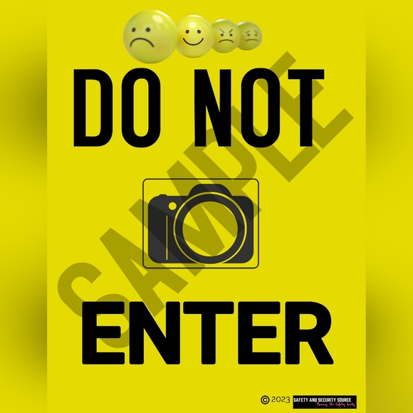 "Smile You're On Camera" and "Do Not Enter" Posters - Picture 2 of 2